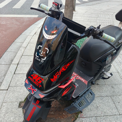 适用爱玛a7pro车头反光装饰贴纸