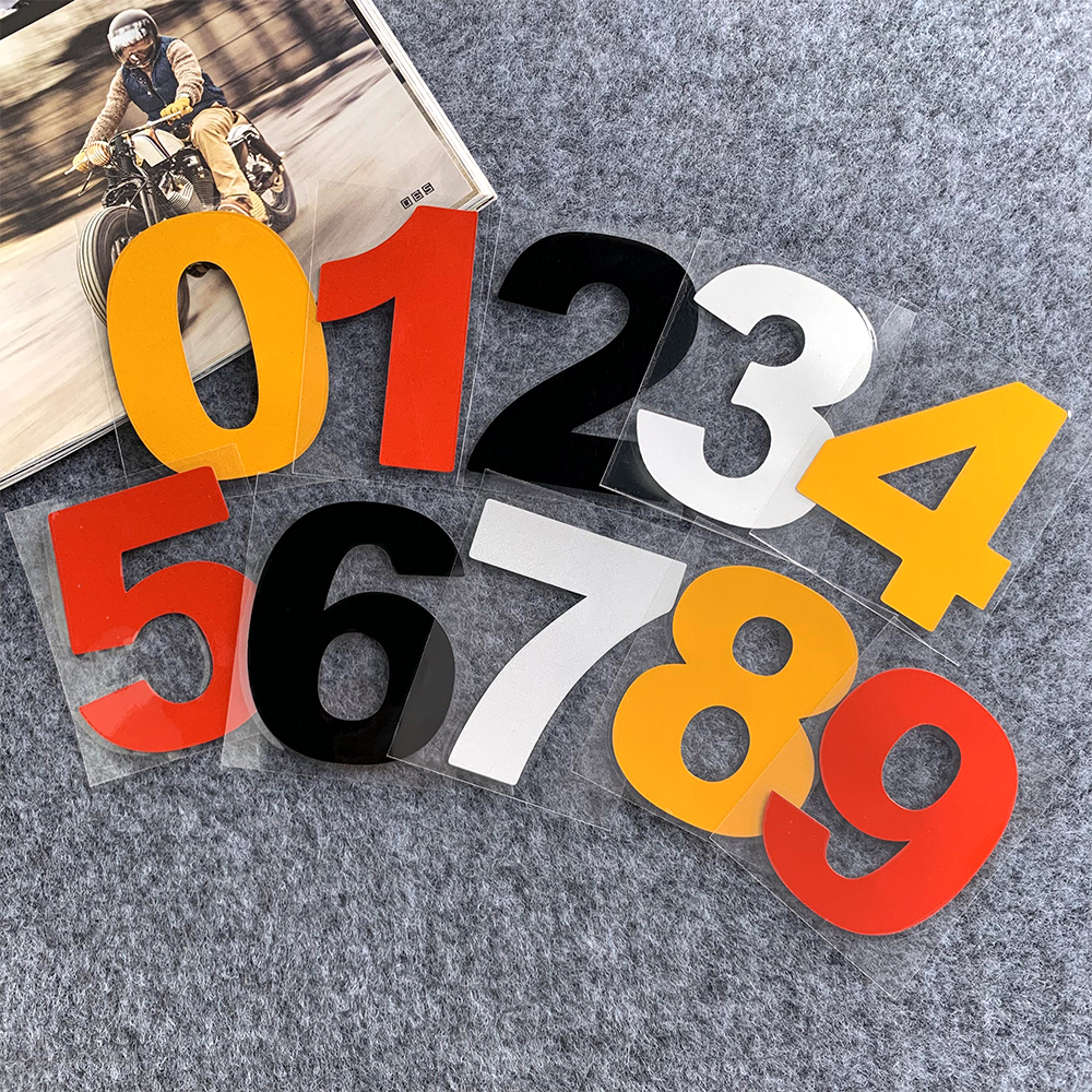 数字号码车身个性划痕反光贴纸