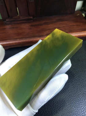 析木绿虎皮和田玉河磨玉吊坠手镯手串手把牌没有结构重198.9克