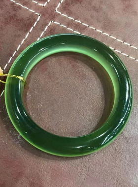 岫玉180料手镯玉镯镯子女士专属绿冰不跑水不跑色送朋友闺蜜礼物