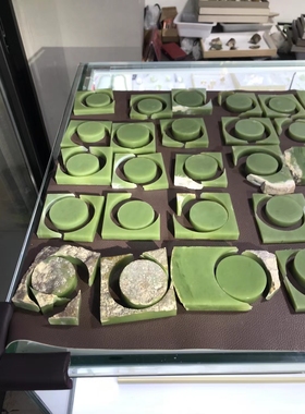 析木黄绿河磨玉手镯边角料共五十套一起机会难得颜色独特品质优良