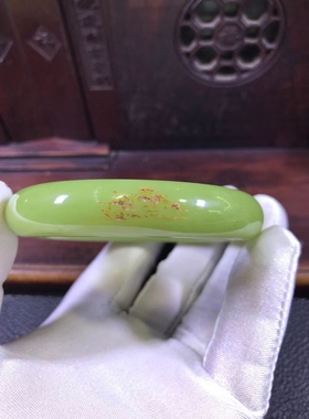 东北籽料析木黄绿河磨玉57.6口径手镯88克收藏级别手慢无一手货源
