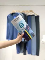 Зимнее утепленное эластичное удерживающее тепло нижнее белье, однотонный базовый комплект с круглым воротником