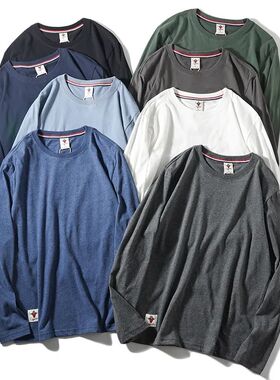 简约 舒适！200克磨毛重工水洗休闲打底衫圆领套头长袖TNSN6188-