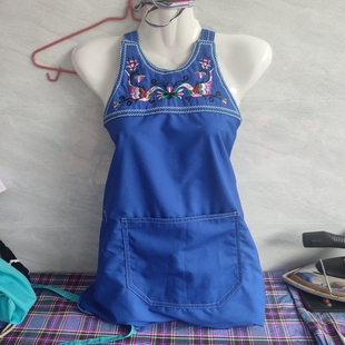 贵州民族少数民族围腰新款布依族围腰苗族围裙长度75公分随机绣花