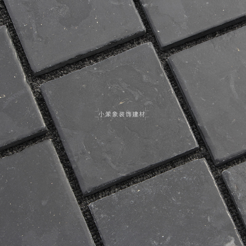 天然石材黑莱姆石防滑瓷砖卫生间咖啡厅餐厅酒店墙砖户外花园地砖