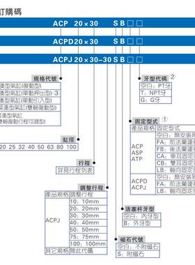 AirTac/亚德客薄型气缸ACP12/16X5X10X20X25X30X40X50X60X70SB