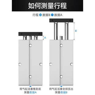 双轴气缸TN10X10S TN16X20S TN20X30S TN25X40S TN10X150S 10X60S