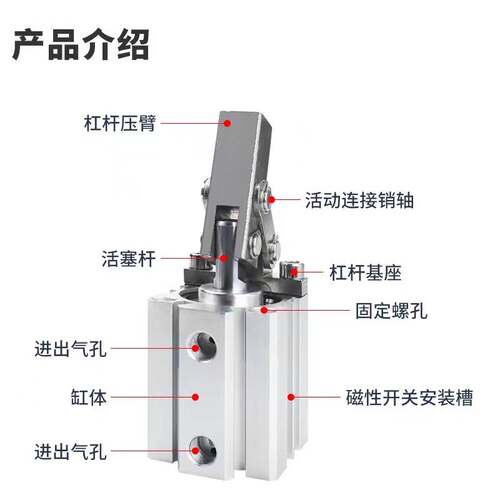 JGLR杠杆夹紧气缸JGL/JGLR25/JGLR32/JGLR40/JGLR50/JGLR63/ALC