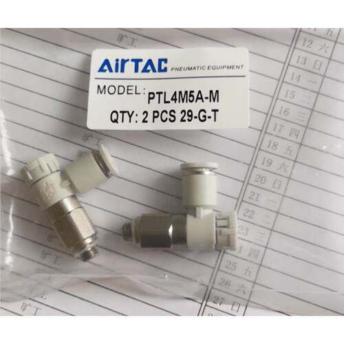 亚德客正品推锁型接头微型调速阀节流阀PTL4M5A401/6M5/601A-M-D