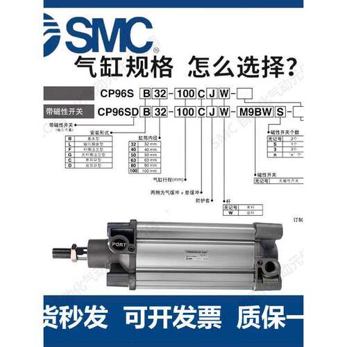 SMC单耳环型气缸CP96SC/CP96SDC32/40/50/63/80/100/125-150/200C - 封面