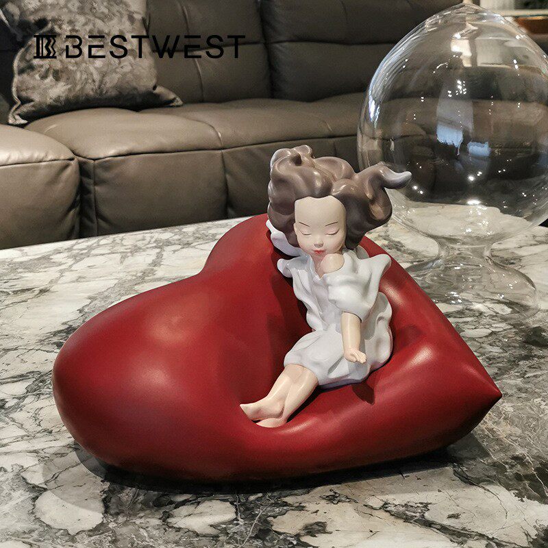 样板房软装温柔梦乡家居玄关装饰品艺术品摆件女孩生日礼物礼品