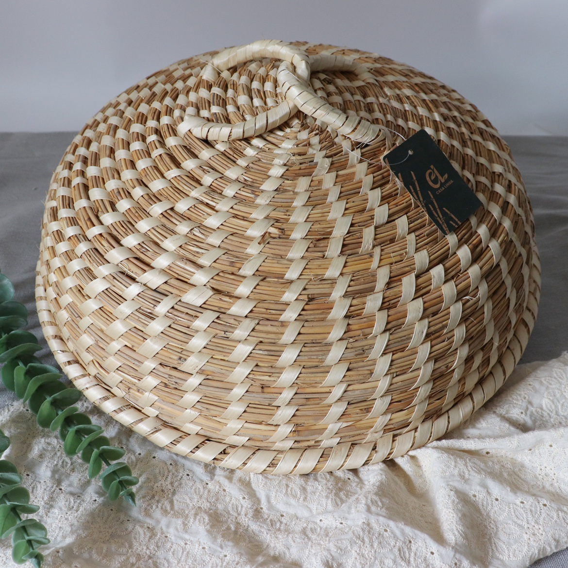 手工芦苇草编蒸笼馒头不锈钢