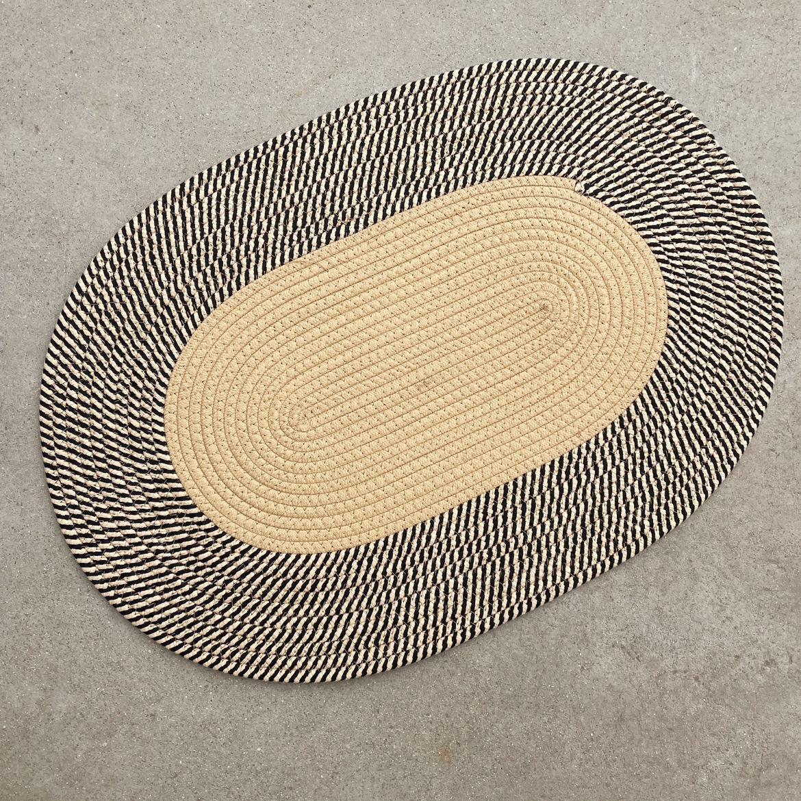 手工椭圆形地毯客厅沙发茶几垫家用日式卧室北欧简约地毯纯色耐脏