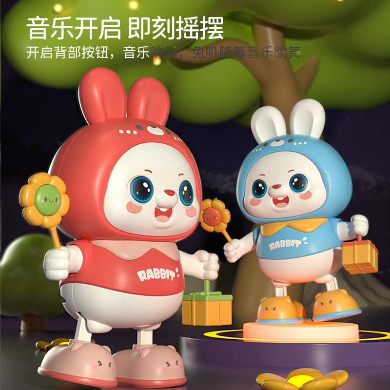 婴儿玩具0到3个月宝宝抬头练习训练1岁新生幼儿唱歌跳舞哄娃神器