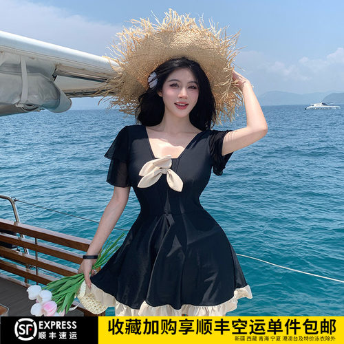 泳衣女大码显瘦连体保守高级感