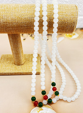 天然和田玉项链白玉礼物国风精致