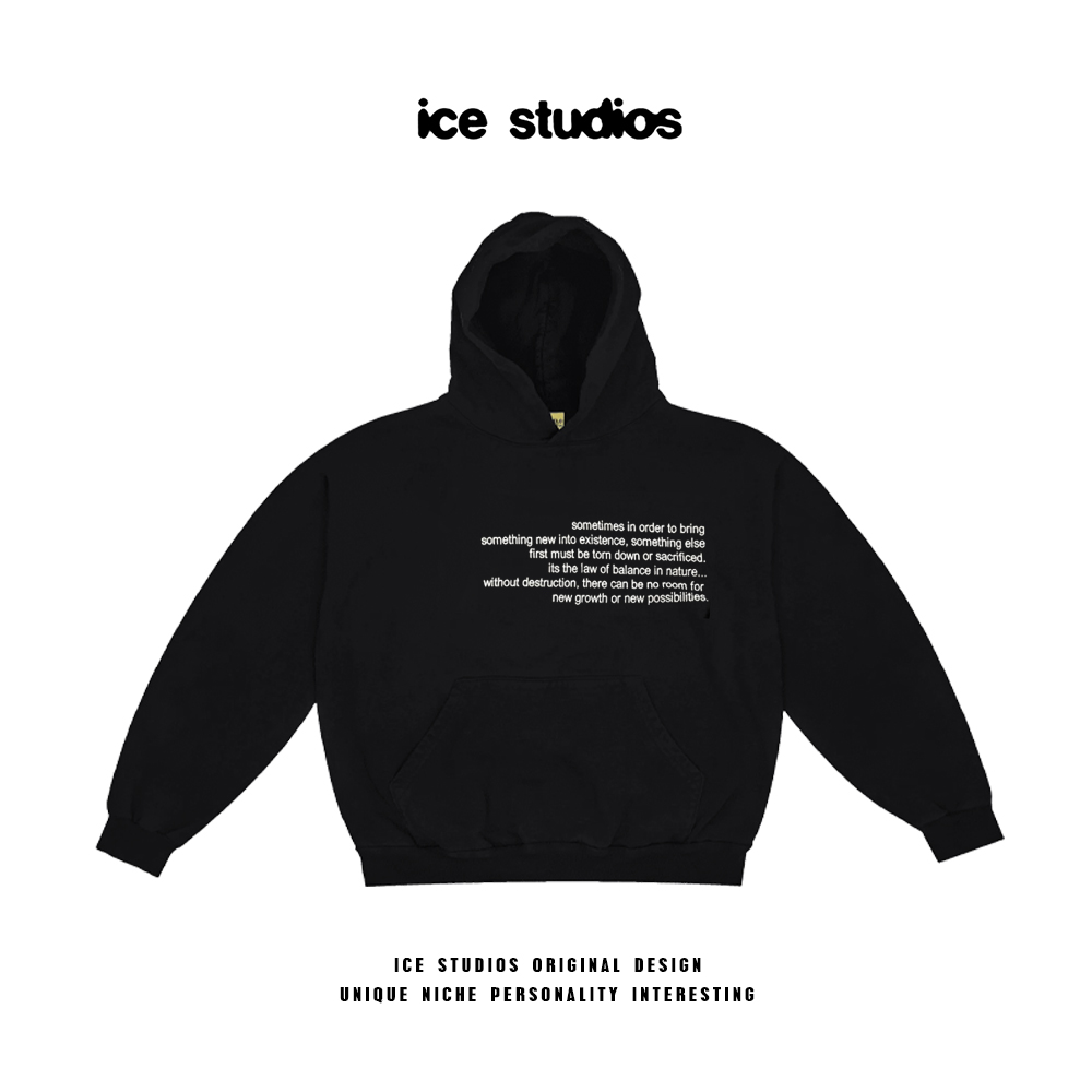 thumbnail for American-Style High-Weight Oversize Drop-Shoulder Trendy Brand Sweatshirt for Men with English Letter Print Loose Hoodie Top