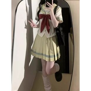 柠檬挞*水玉夏服日系校供水手服套装夏季学院风收腰JK制服百褶裙