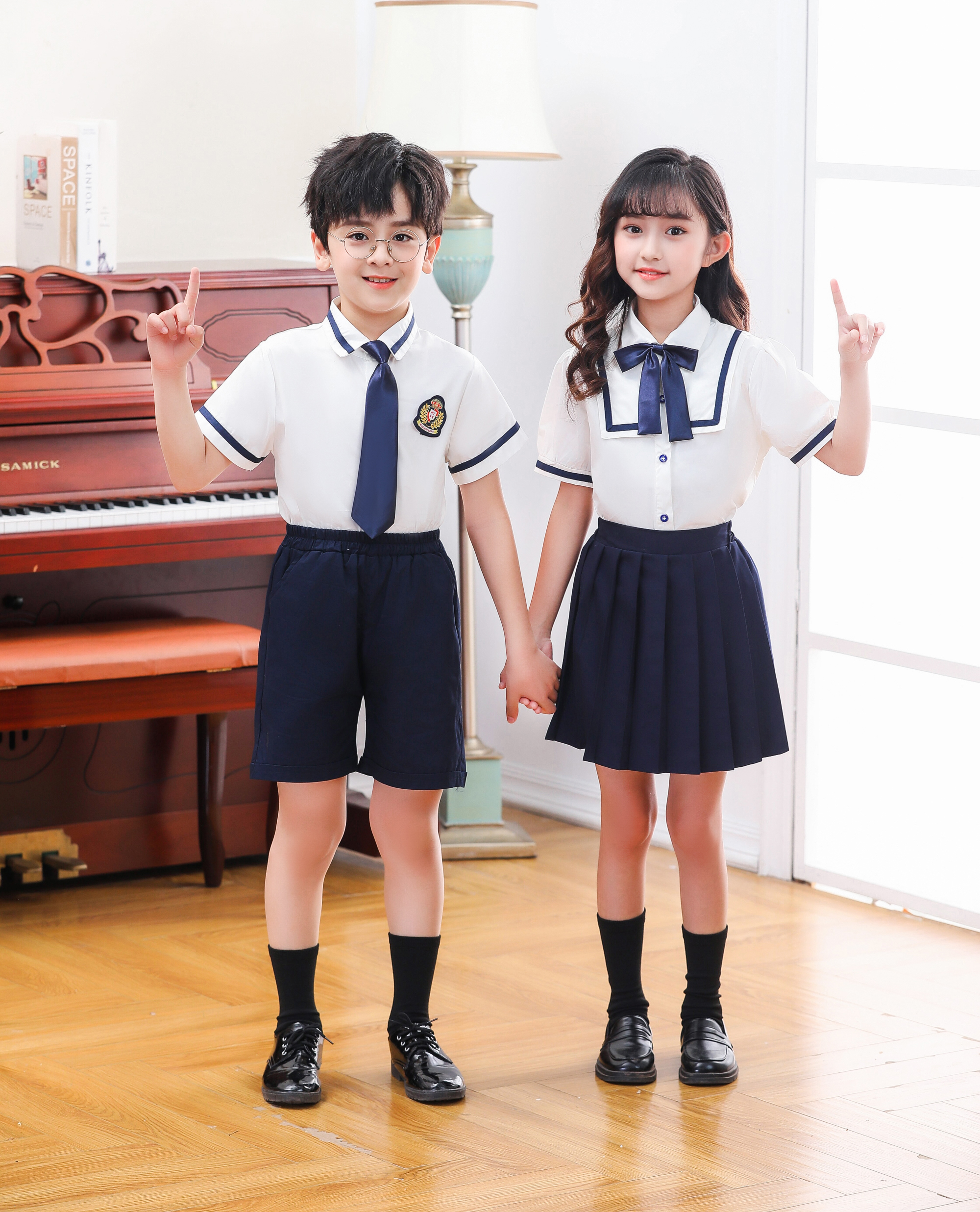 新款幼儿园园服夏装儿童毕业班服套装小学生校服六一儿童表演服装
