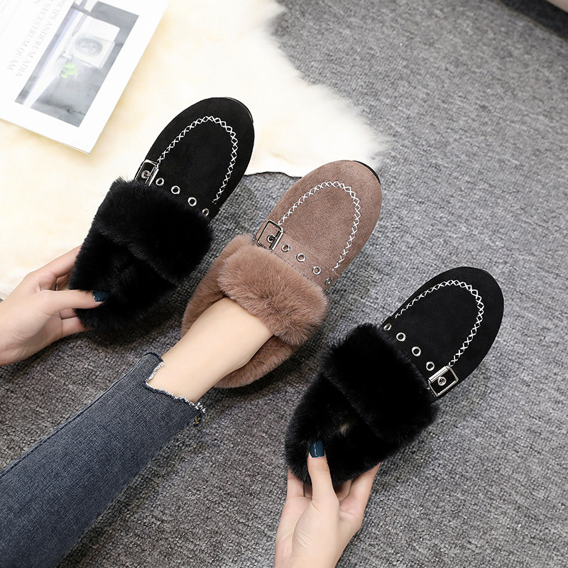 2020 winter new pattern Korean Edition Flat bottom Plush Maomao Cotton-padded shoes Doug shoes Snow boots student shoesin the Women's Shoes, Low shoes  category - from Buy2taobao.com to provide professional Taobao agent buy service