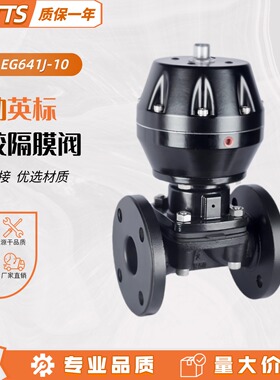 上海阀门兢坦英标气动衬胶隔膜阀EG641J耐酸碱防腐蚀电厂阀门