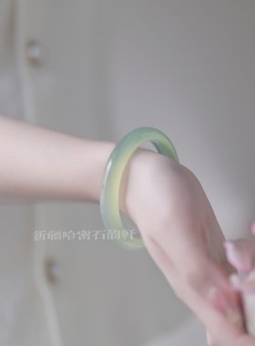 石韵轩新中式油青色玛瑙手镯