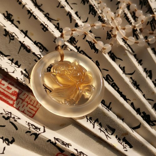 天然玉髓玛瑙玉佩吊坠