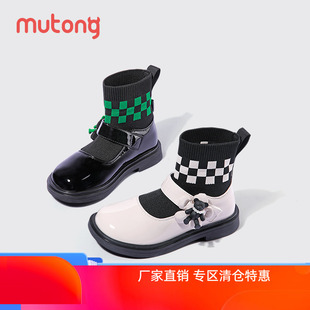 1双冬季 保暖靴25元 防滑女孩加绒棉靴子 女童马丁靴时尚 牧童童鞋