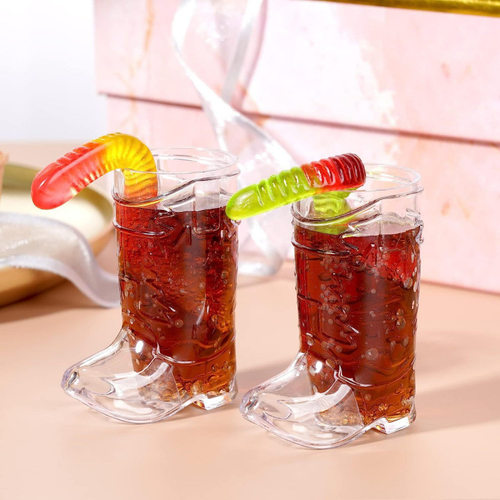 现货牛仔靴塑料酒杯西部牛仔主题