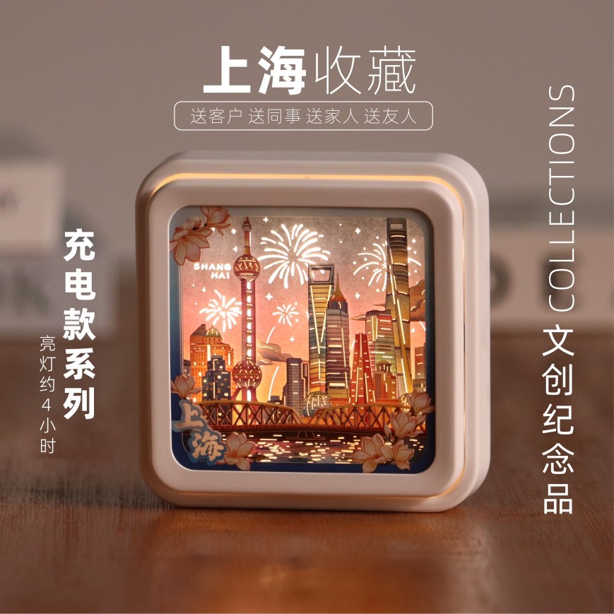 上海磁吸非遗咔哒灯氛围感光影纪念礼生日中国特色伴手礼物元旦,节庆用品/礼品,文化创意纸雕灯,淘宝优惠券,粉丝福利购,淘宝优惠卷
