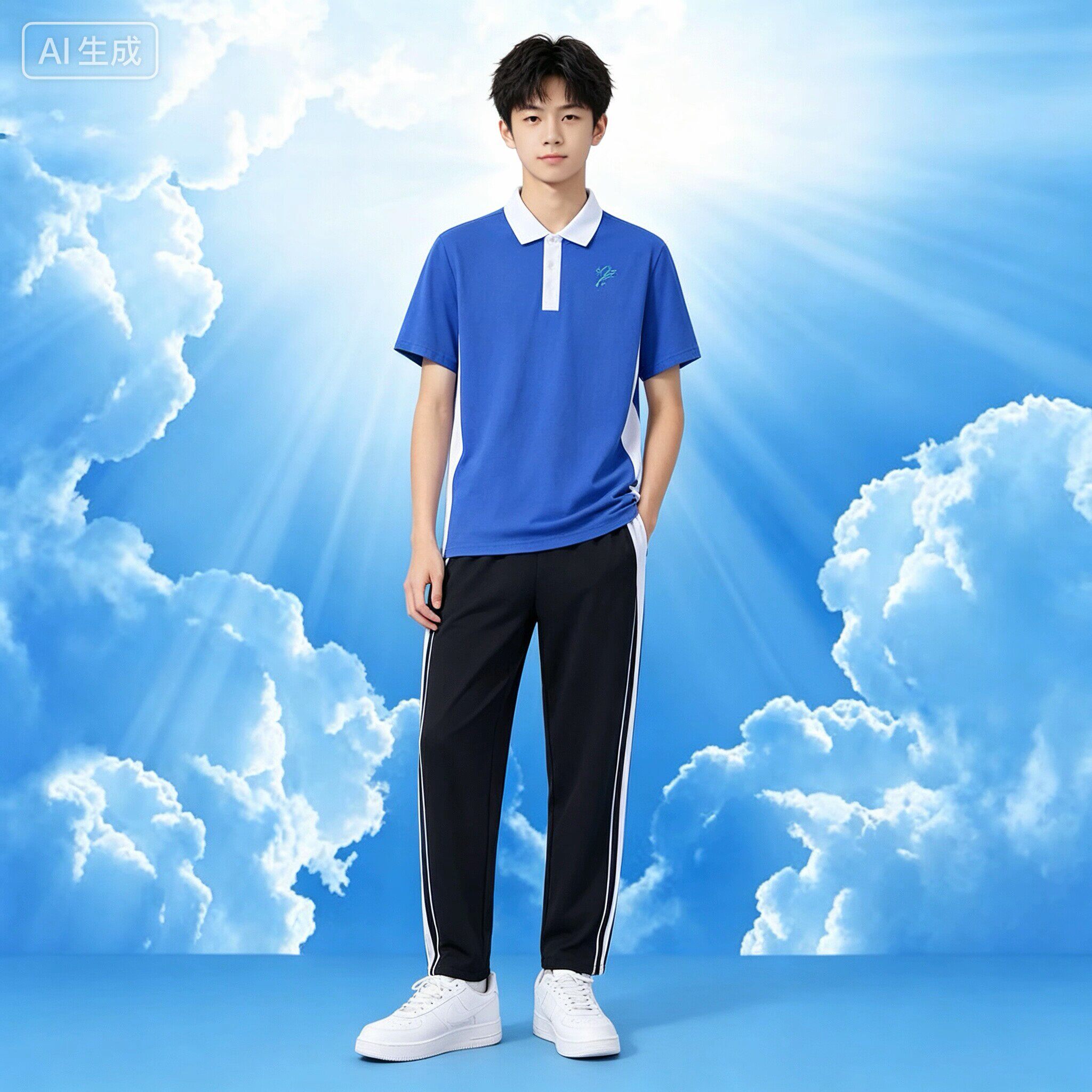 深圳校服世凡中学男生速干衣图片