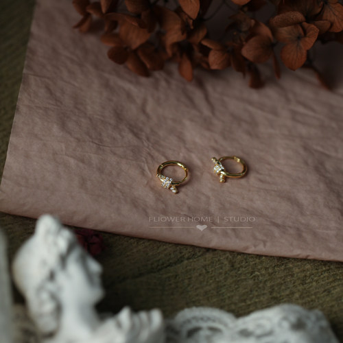 小巧精致设计感耳圈耳扣