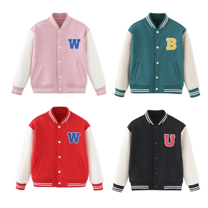 日系男女童装春秋休闲运动中大童快干外套棒球服上衣100-150码