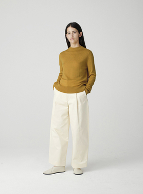 英国小众Studio nichol巴素兰精纺羊毛基础款圆领毛衣套头衫21秋