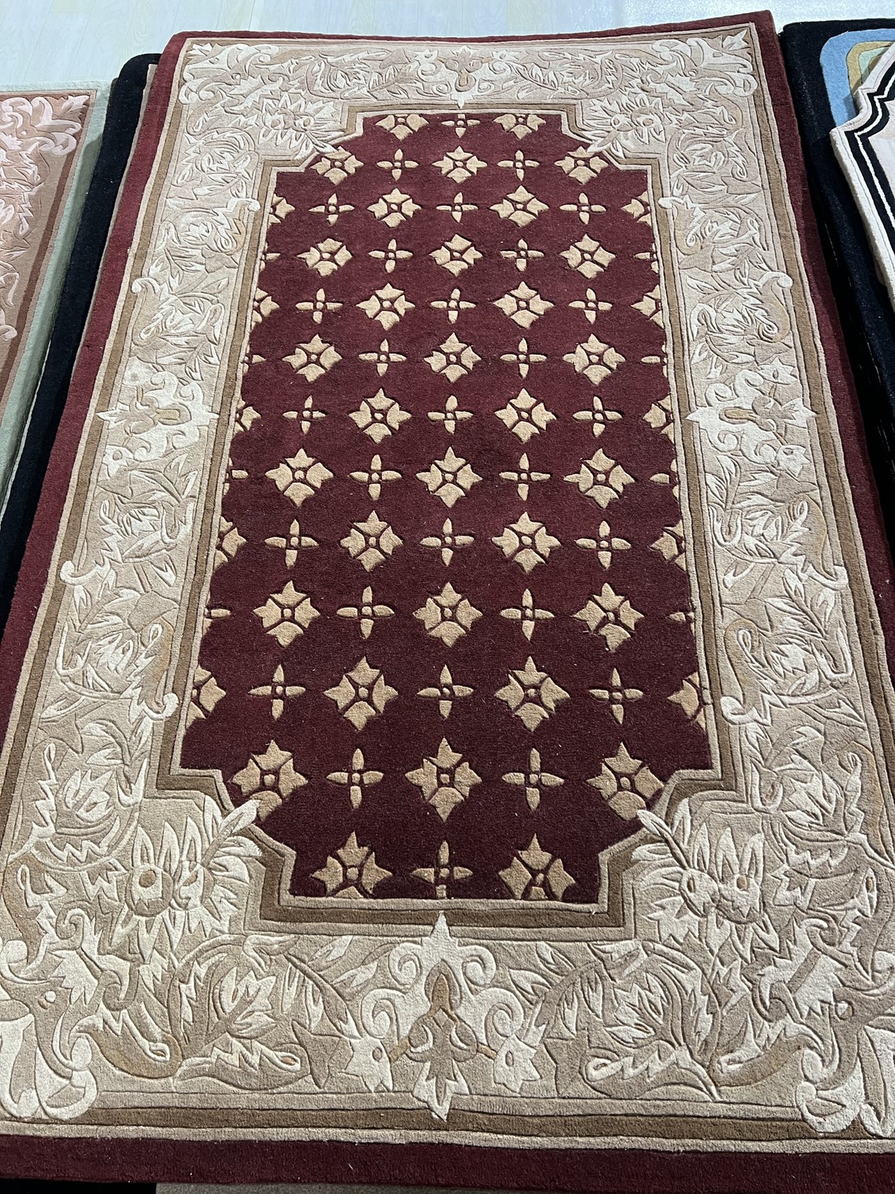 出口工厂清微瑕美式手工地毯高端新西兰羊毛复古轻奢风,居家布艺,地毯,淘宝优惠券,粉丝福利购,淘宝优惠卷