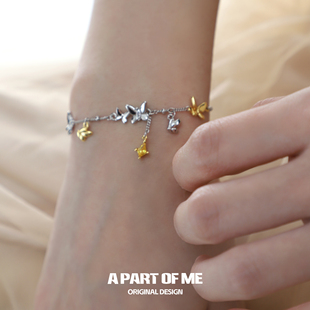 原创925纯银蝴蝶手链女小众设计高级感镶钻手环轻奢2024蝴蝶玄学