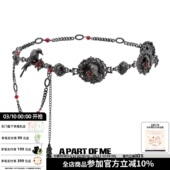 原创重工乌鸦浮雕腰链甜酷辣妹小众设计高级感暗黑气质腰带女