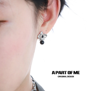 无耳洞福音 黑兰系列原创耳钉气质花朵耳环