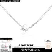 APARTOFME原创设计苍月纯银月亮项链小众轻奢项骨链高级感不掉色