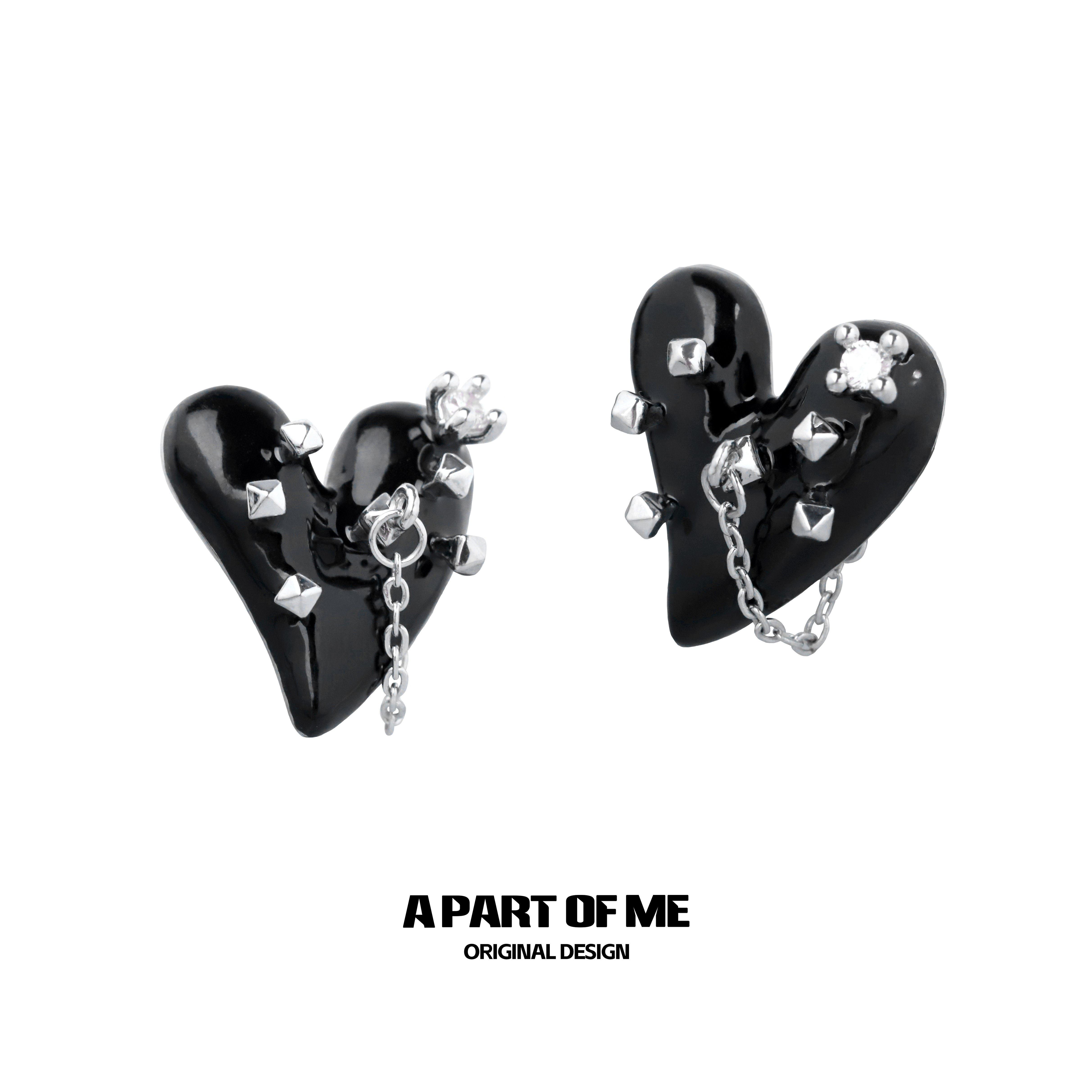 奶凶摇滚甜心原创小众耳钉女