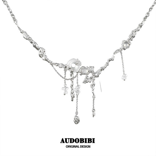 APartOfMe玉髓白玛瑙女项链