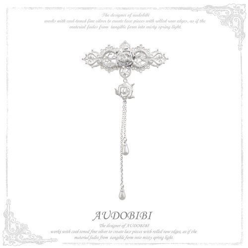 穿搭神器 AUDOBIBI原创蕾丝玫瑰胸针小众高级感西装衬衫复古配饰