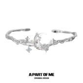 月馥系列 原创小众月亮玫瑰手镯高级感冷淡镶钻甜酷手链2024新款