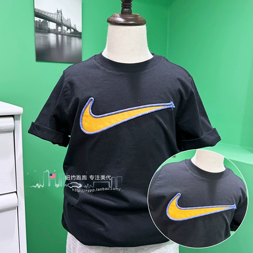 Nike, футболка с коротким рукавом для мальчиков, США, с вышивкой, с печатью вашего логотипа
