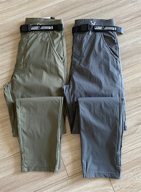 贼帅！日本JI口面料！春夏薄款城市机能风工装弹力修身长裤潮4981