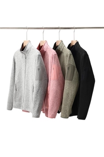 鸟系明星单品春秋冬户外立领抓绒拉链衫 男女情侣运动夹克外套8366