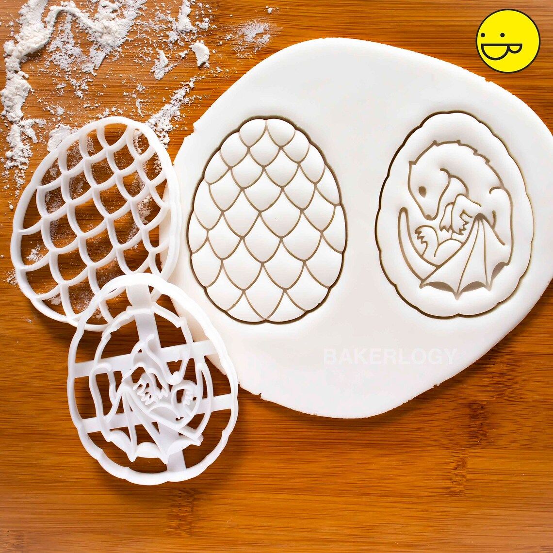 翻糖模具龙蛋图案饼干压模烘焙卡通曲奇模型 DIY 蛋糕装饰