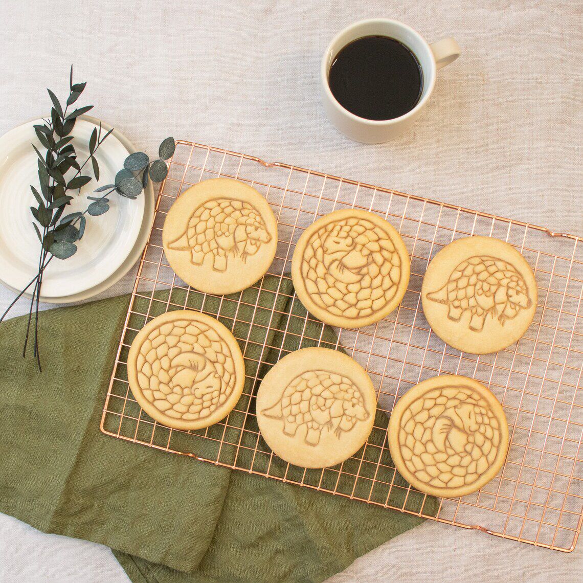 穿山甲动物家用越蔓莓翻糖工具卡通糖霜压模曲奇模型烘焙饼干模具