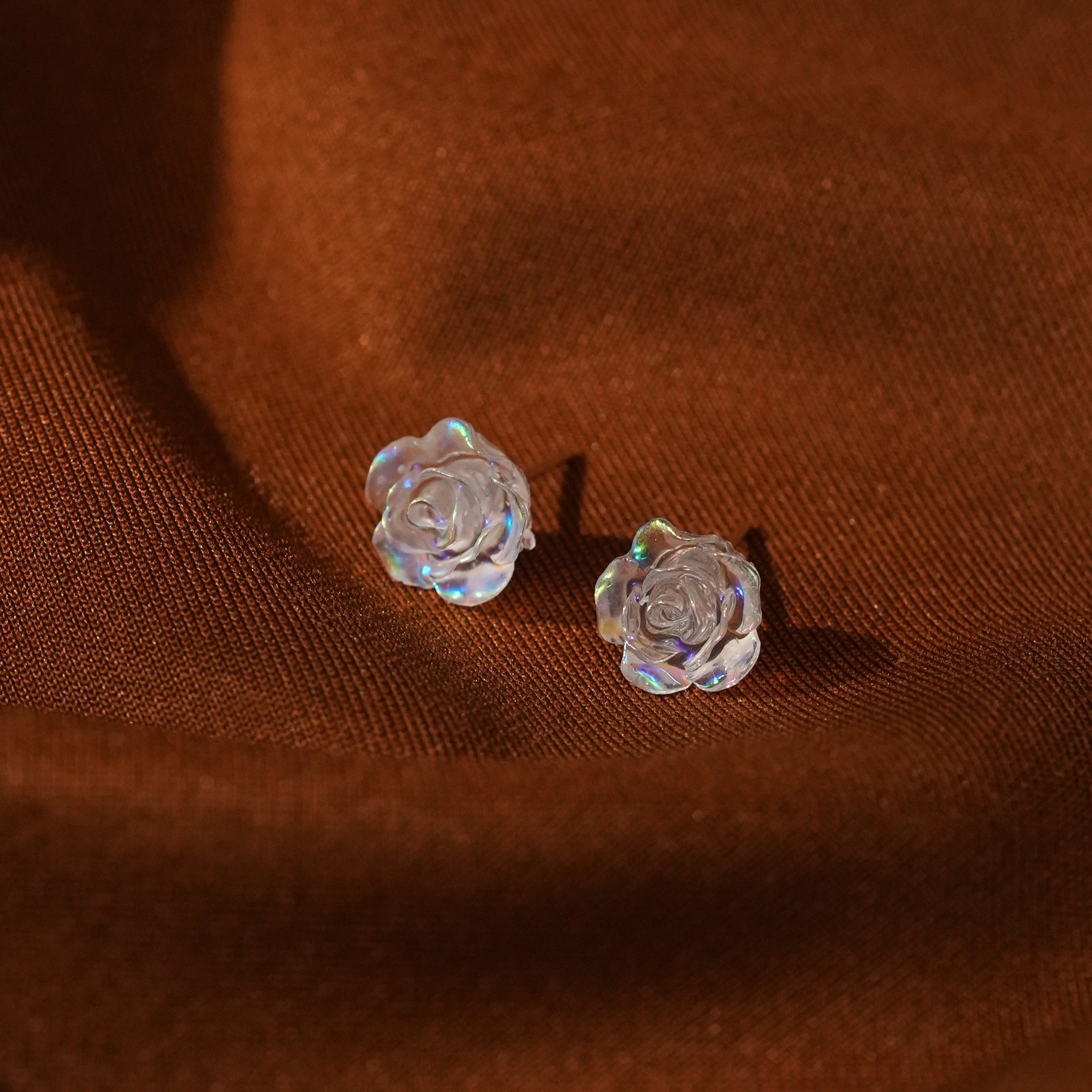 丽沁 925银树脂耳饰 甜美人鱼姬山茶花耳钉女清新气质炫彩耳环,饰品/流行首饰/时尚饰品新,银饰耳饰,淘宝优惠券,粉丝福利购,淘宝优惠卷